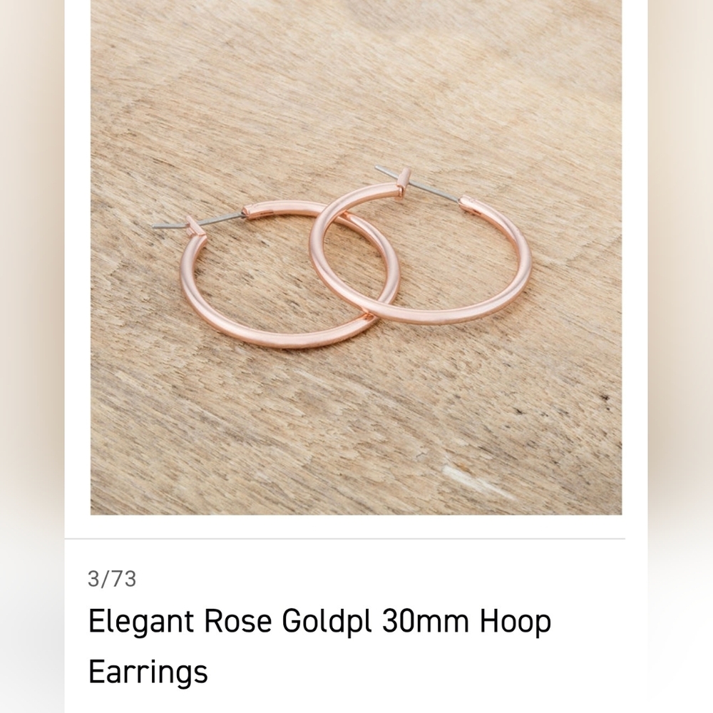 Rose Gold Hoop Earrings